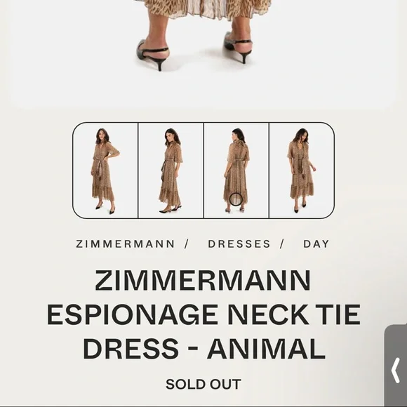 Zimmermann Leopard Print Neck Tie Dress with scarf for hair or waist - Picture 11 of 15